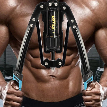 Adjustable Chest Exerciser with 20 Resistance Levels and Hydraulic System, Foldable