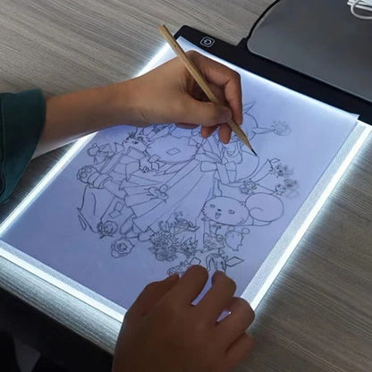 LED Tracing Tablet with Adjustable Brightness and Even Illumination, A5 and A4 Sizes