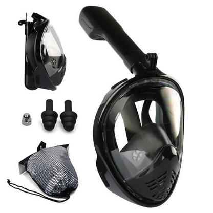 Full Face Snorkel Mask with Anti Fog Dual Breathing and 180° Panoramic View All Vera Mart