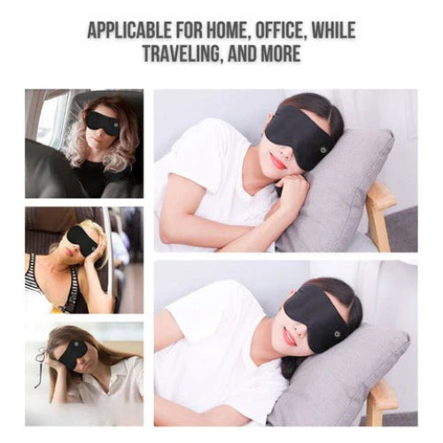 Heated Eye Mask with Three Temperature Settings and Removable Cover, Rechargeable