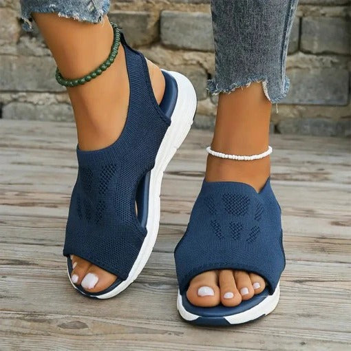 Women's Open Toe Sandals with Slingback Strap and Contoured Footbed All Vera Mart