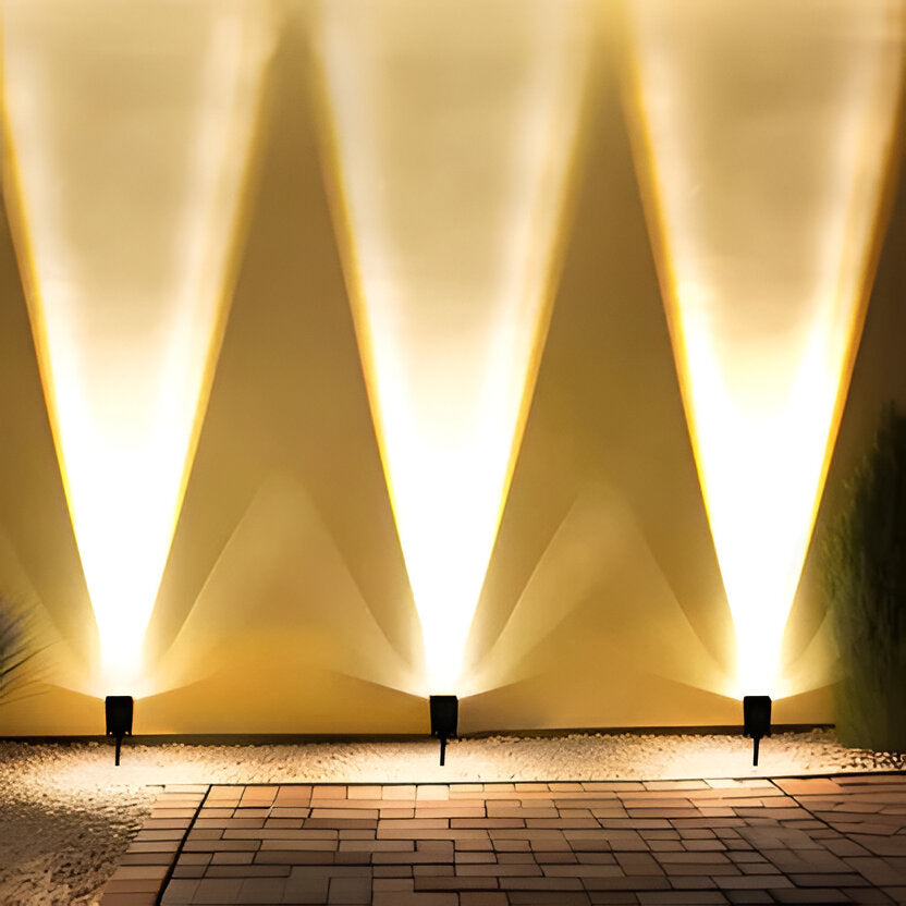 Solar Spotlight with Adjustable Beam and RGB Color Options for Garden Pathways