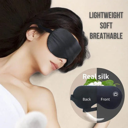 Heated Eye Mask with Three Temperature Settings and Removable Cover, Rechargeable