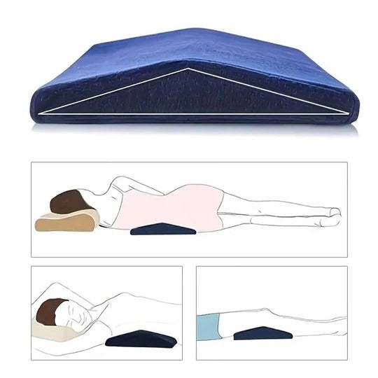 Lumbar Support Pillow with Contoured Back Fit and Breathable Design, Two Sizes