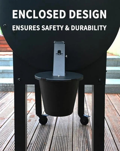 Grill Grease Collector with Reusable Liner and Fitted Lid for 1.6 Inch Spouts
