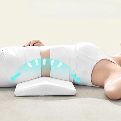 Lumbar Support Pillow with Contoured Back Fit and Breathable Design, Two Sizes