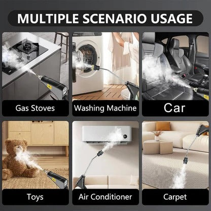 Portable Steam Cleaner with Five Brush Heads and Six Speed Settings