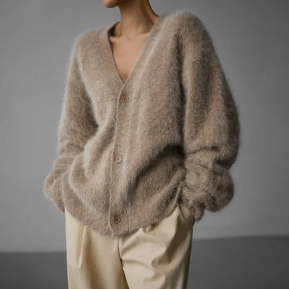 Women's Round Neck Knit Sweater with Natural Fibers and Gentle Skin Feel