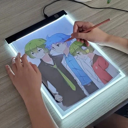LED Tracing Tablet with Adjustable Brightness and Even Illumination, A5 and A4 Sizes