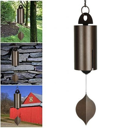 Wind Bell with Dual Resonance System and Ash Wood Clapper, 12 Inch