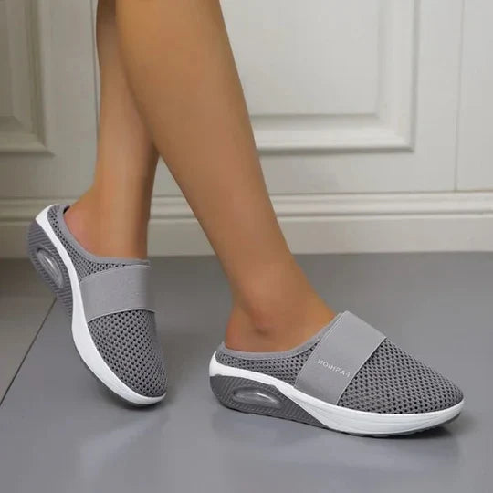 Wedge Sandals with Contoured Arch Support and Breathable Mesh Upper