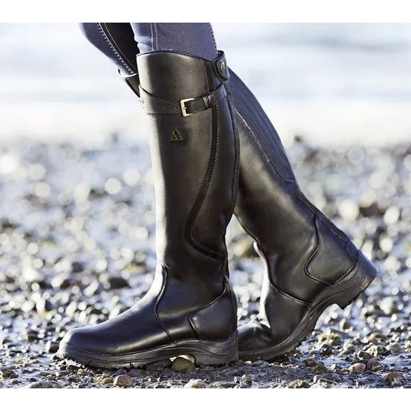 Tall Water-Resistant Boots with Sealed Seams and Traction Sole for Women