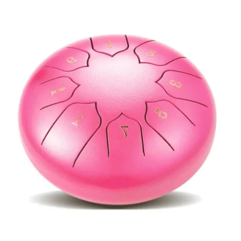 8-Tone Tongue Drum with Included Mallets and Melodic Scale