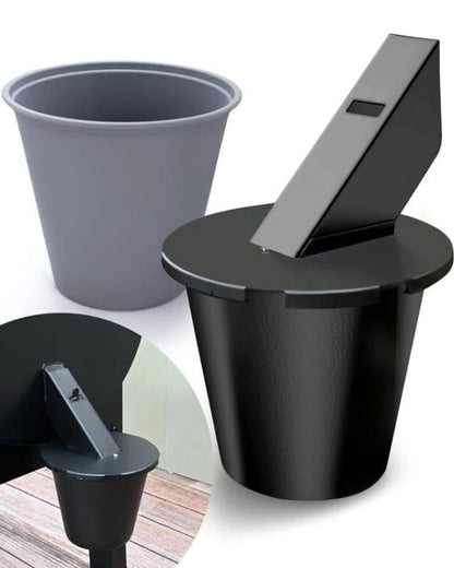 Grill Grease Collector with Reusable Liner and Fitted Lid for 1.6 Inch Spouts