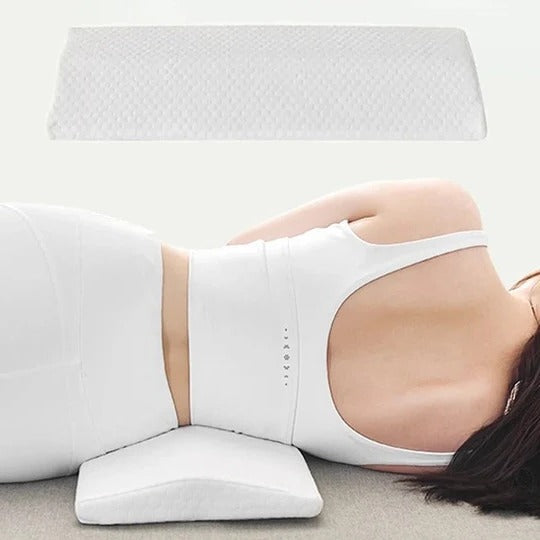 Lumbar Support Pillow with Contoured Back Fit and Breathable Design, Two Sizes