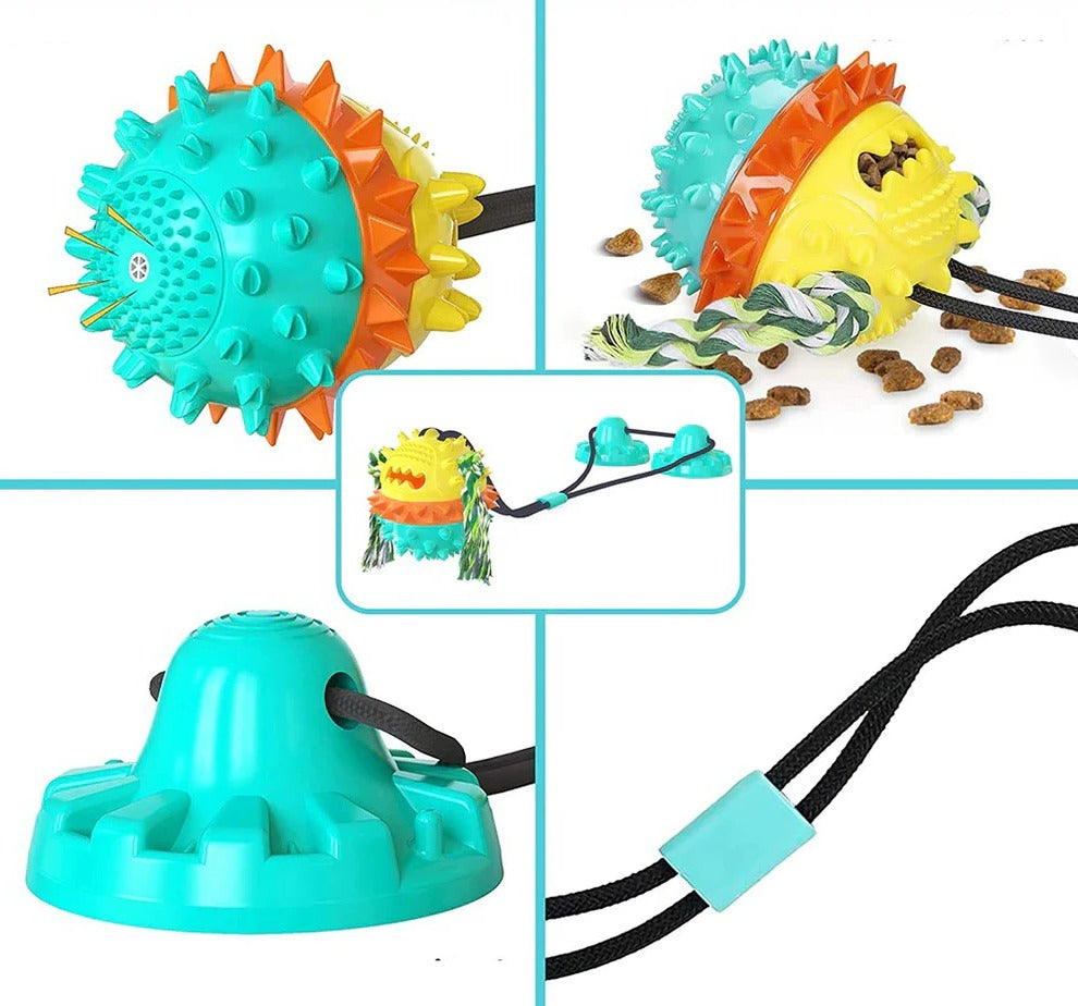 Self Rolling Pet Toy with Textured Chew Bars for All Dog Sizes