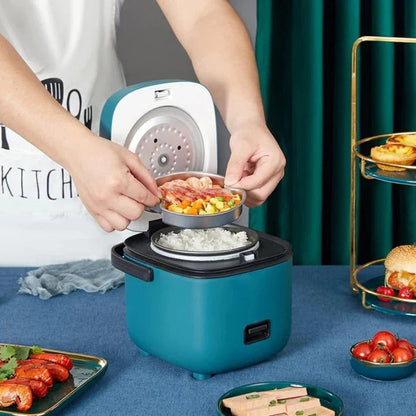 Compact Rice Cooker with Steamer Tray and Keep Warm Function, 1.2 Quart All Vera Mart