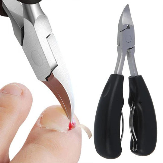 Wide Jaw Nail Clipper Set with Curved Blade and Non-Slip Grip for Thick Nails