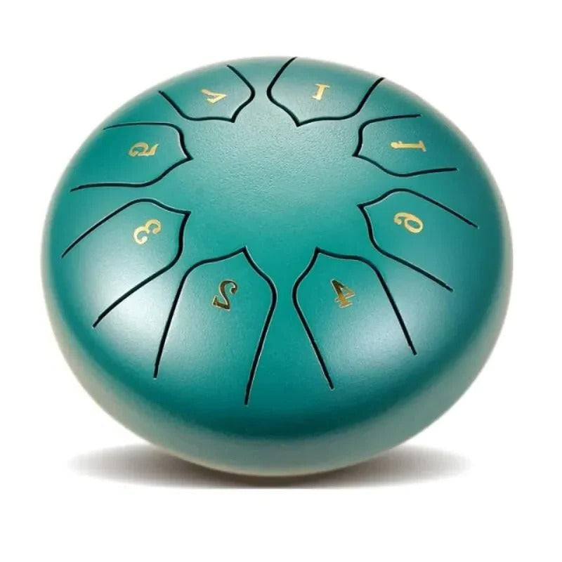 8-Tone Tongue Drum with Included Mallets and Melodic Scale