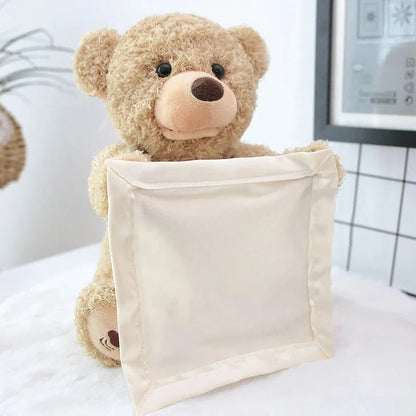 Interactive Plush Toy with Touch-Activated Peek-A-Boo and Adjustable Melodies, Machine Washable Cover