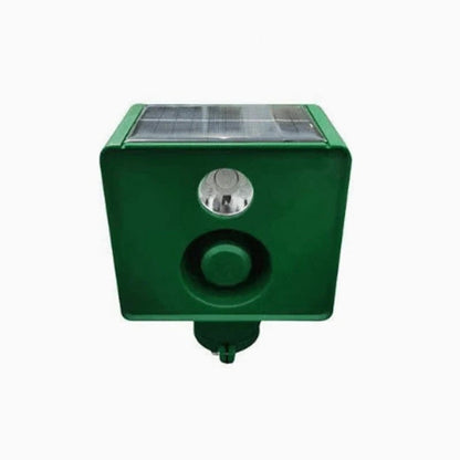 Solar Animal Deterrent with Dual Spotlight and Alarm Sound for Gardens