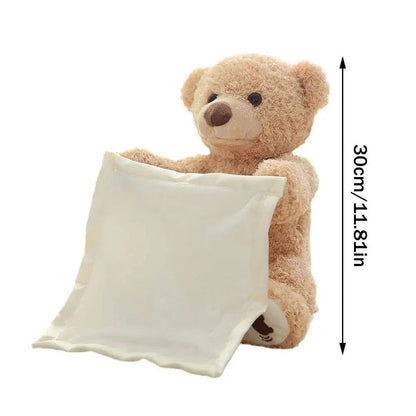 Interactive Plush Toy with Touch-Activated Peek-A-Boo and Adjustable Melodies, Machine Washable Cover
