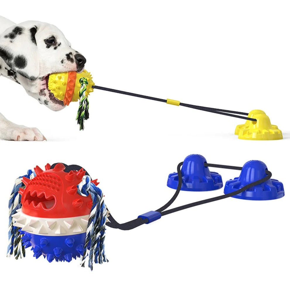 Self Rolling Pet Toy with Textured Chew Bars for All Dog Sizes