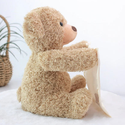 Interactive Plush Toy with Touch-Activated Peek-A-Boo and Adjustable Melodies, Machine Washable Cover