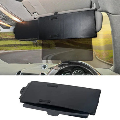 Glare Blocking Car Visor with Polarized Tint and Adjustable Clip, UV Protection