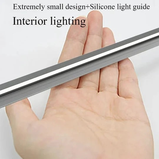 Angled LED Under Cabinet Lighting Bar with Sensor Switch and Trimmable Design