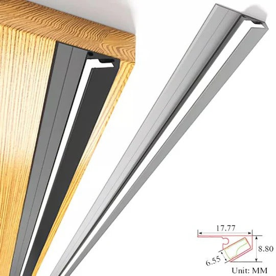 Angled LED Under Cabinet Lighting Bar with Sensor Switch and Trimmable Design