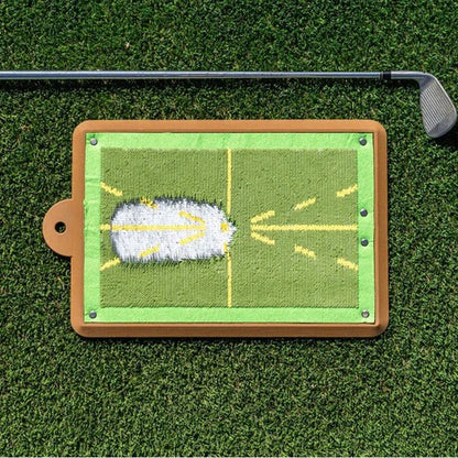 Golf Swing Training Mat with Sequin Divot Feedback for Indoor and Outdoor Practice
