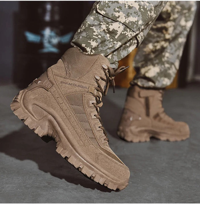 Winter Tactical Boots with Gripping Tread and Insulated Lining, Ankle High