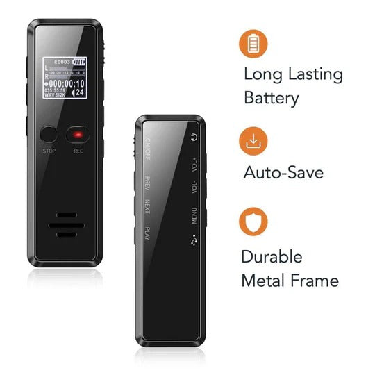 Voice Activated Digital Recorder with 35-Hour Battery and 16GB Storage