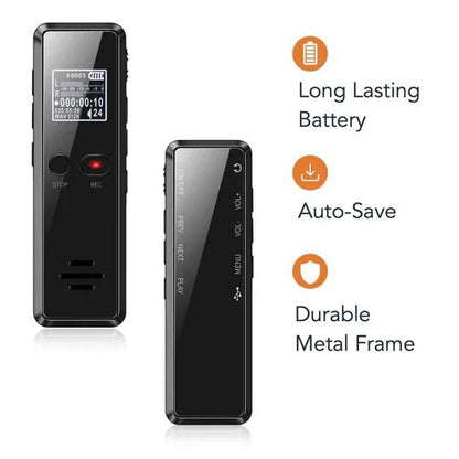 Voice Activated Digital Recorder with 35-Hour Battery and 16GB Storage