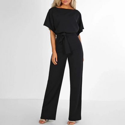 Dark Blue Jumpsuit with Tailored Silhouette and Full Length Coverage