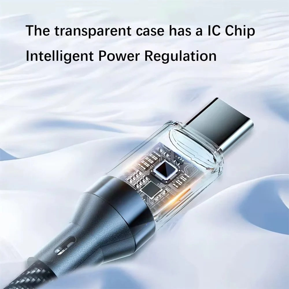 Type C Charging Cable with 120W Power Output and Real-Time Display
