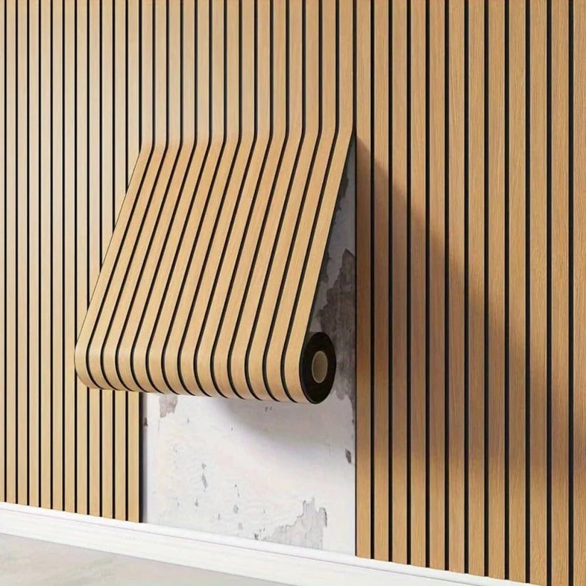 Self Adhesive Wall Panels with 3D Wood Grain Texture and Sound Absorption