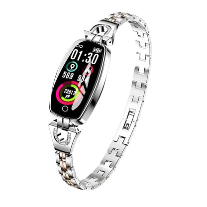Smart Fitness Bracelet with Heart Rate Tracking and Step Counter, Color Touch Display