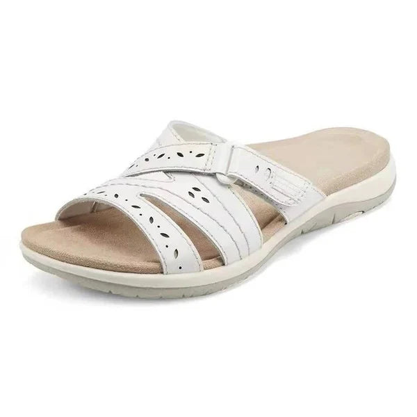 Women's Open Toe Sandals with Contoured Footbed and Adjustable Straps