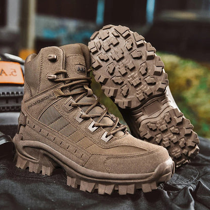 Winter Tactical Boots with Gripping Tread and Insulated Lining, Ankle High