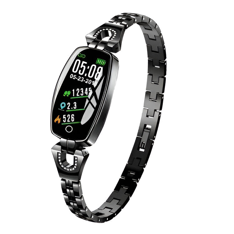 Smart Fitness Bracelet with Heart Rate Tracking and Step Counter, Color Touch Display
