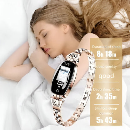 Smart Fitness Bracelet with Heart Rate Tracking and Step Counter, Color Touch Display