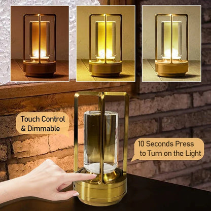 Rechargeable Table Lamp with Stepless Dimming and Adjustable Color Temperature