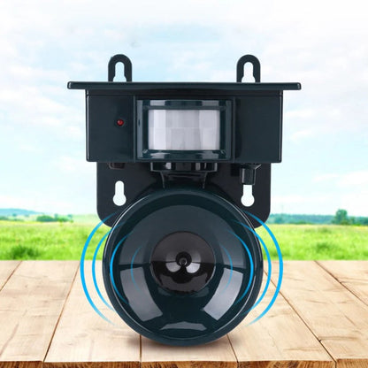 Motion Sensor Bird Repeller with Solar Panel and Adjustable Sound, Weather Resistant