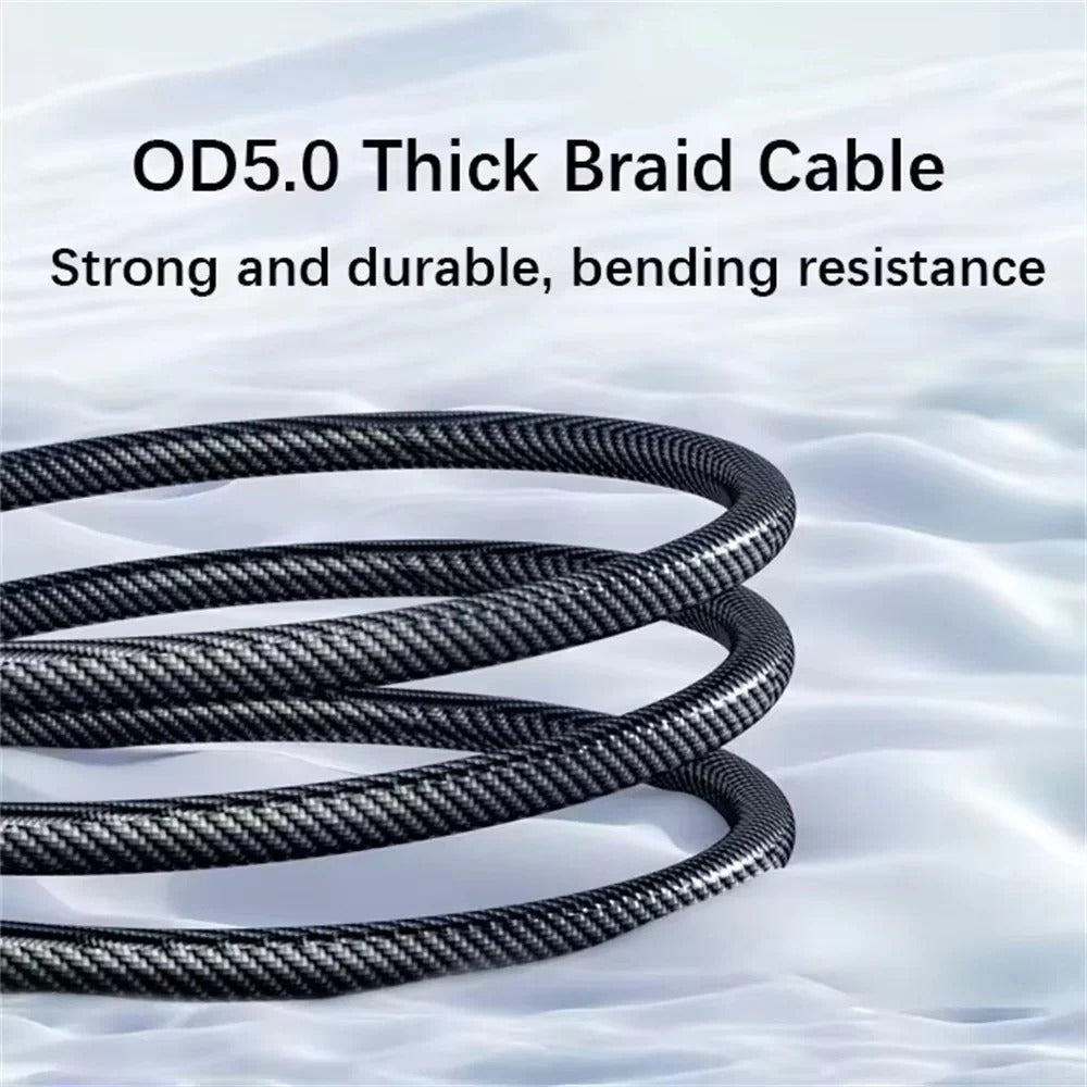 Type C Charging Cable with 120W Power Output and Real-Time Display