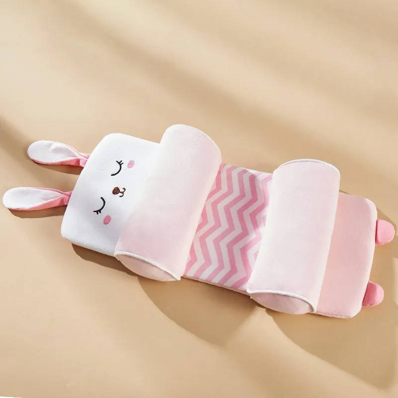 Infant Head Shaping Pillow with Adjustable Side Cushions and Buckwheat Fill