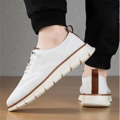 Knit Slip-On Shoes with Wide Toe Box and Cushioned Insole, Breathable