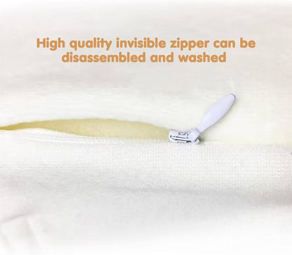 Infant Side Sleeping Positioner with Dual Pillows and Adjustable Width, Machine Washable Cover