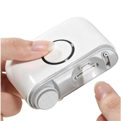Electric Nail Clipper with Dual Edge Blade and Glass Polishing Head, Debris Capture